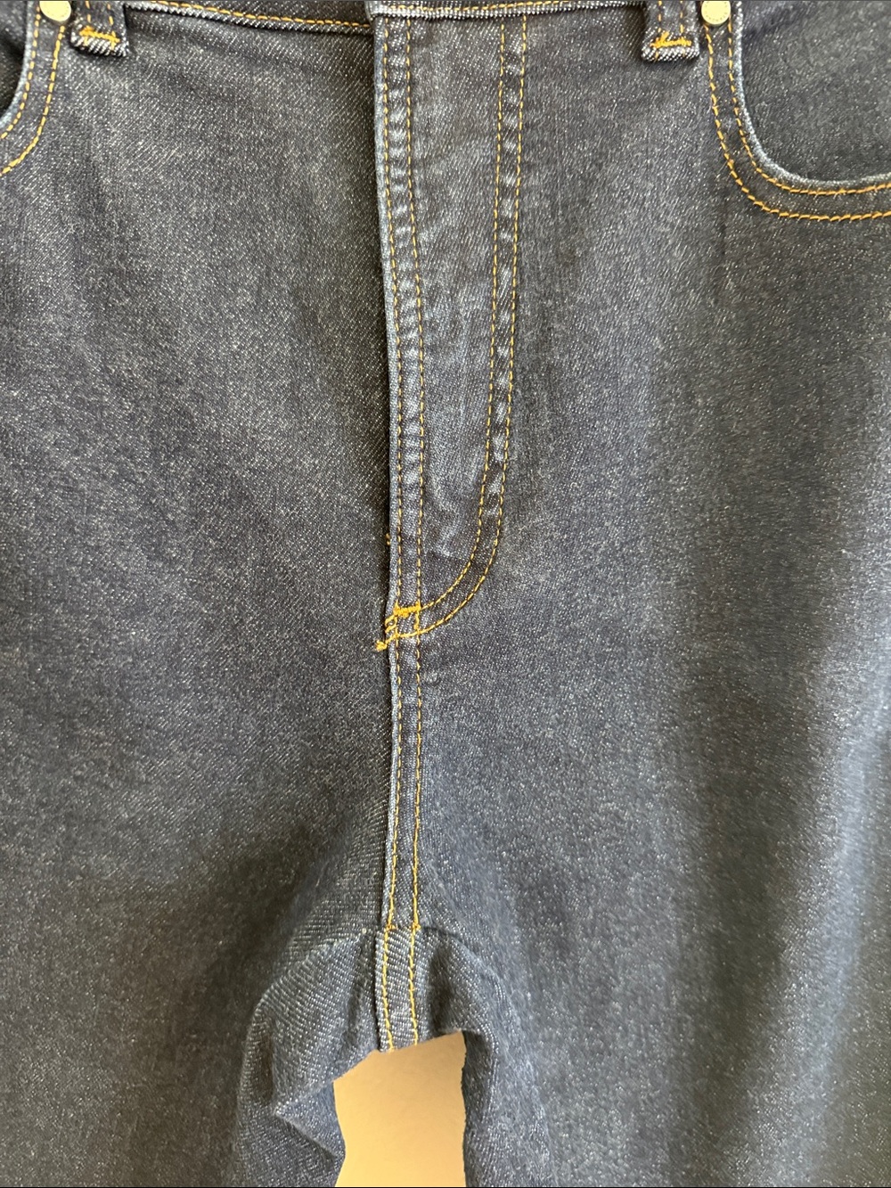 Universal Standard High-waist Dark Indigo Straight Jeans with Cuff - Picture 4 of 16